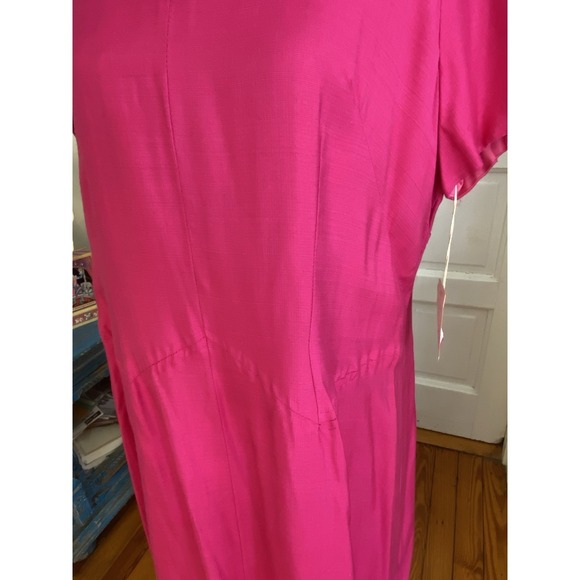NWT 60  VTG Dress Classic Lady By Constantine Pink Aline Boho Flaws Sz 22 - Picture 5 of 16